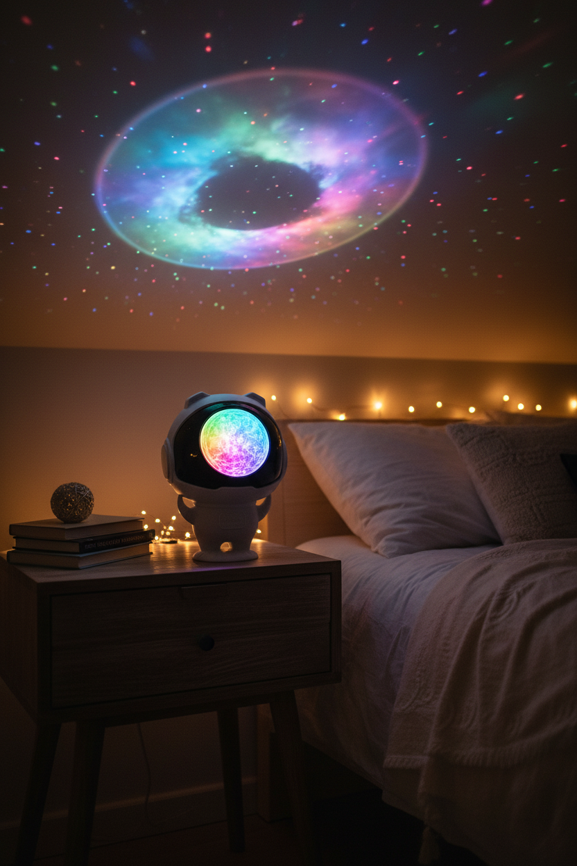 Titolo

Proiettore Astronauta LED Galaxy – Nebulosa 360°, Luce Notturna, Bluetooth e Telecomando | Trasforma la tua stanza in un cielo stellato