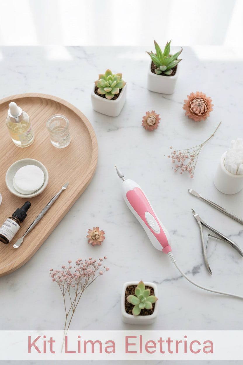 Kit Professionale per Manicure e Pedicure Elettrico 5 in 1 – Lima Unghie Ricaricabile con Testine Intercambiabili, Ideale per Unghie Naturali e Gel – Pagamento alla Consegna