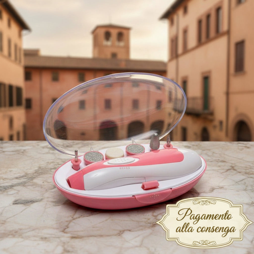 Kit Professionale per Manicure e Pedicure Elettrico 5 in 1 – Lima Unghie Ricaricabile con Testine Intercambiabili, Ideale per Unghie Naturali e Gel – Pagamento alla Consegna